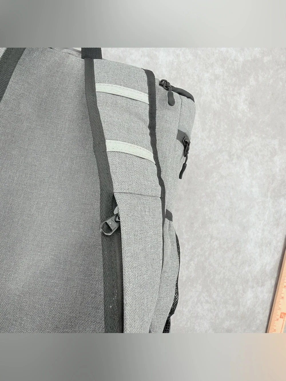 Gray Backpack cooler bag with Blue Infinity Logo storage large